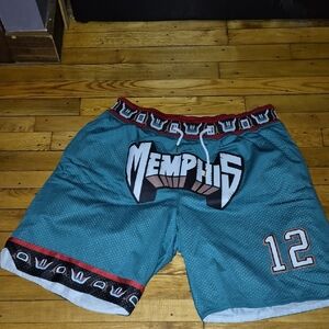 Memphis Teal and Red Athletic Shorts
